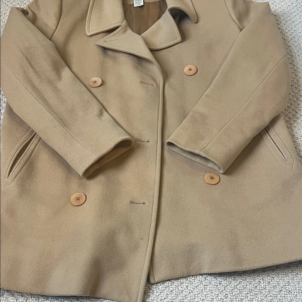 LL Bean Tan Peacoat - Picture 4 of 5